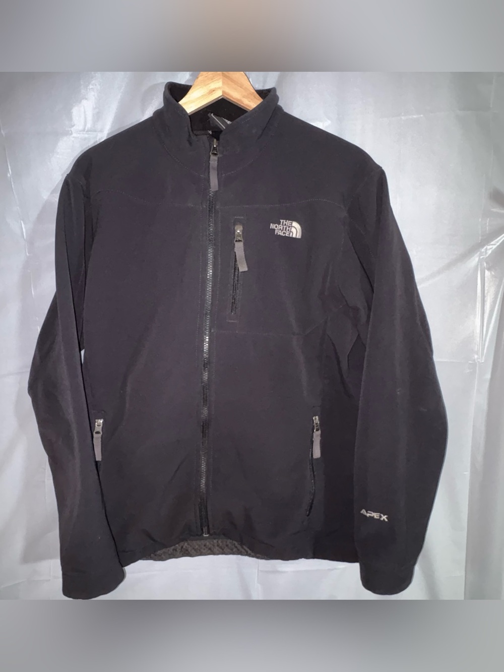 The North Face Black Apex Bionic Softshell Jacket Size XL Mens Embroidered